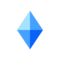 Small Blue Diamond emoji on Emojidex